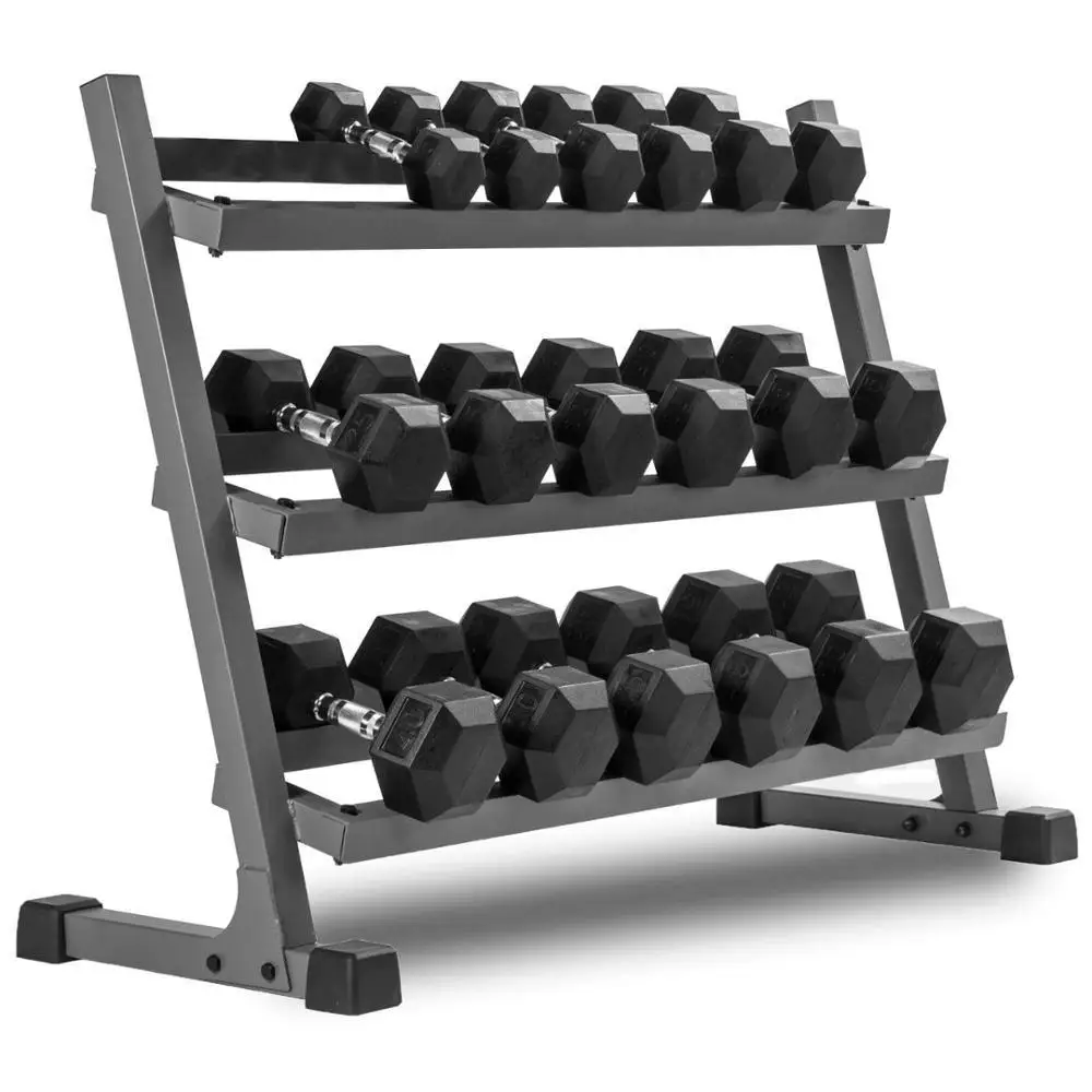 Hex Dumbbell Set - Novo Produto: Halteres Hexagonais Revestidos de