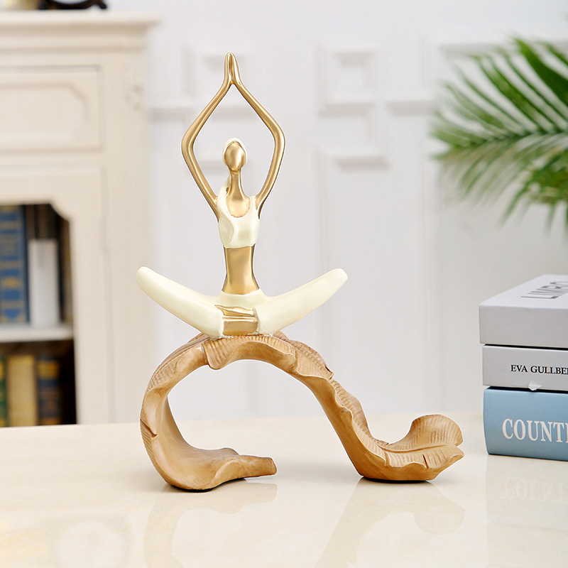 Home Gym Yoga Room - Ornamentos Nórdicos de Menina Prática de