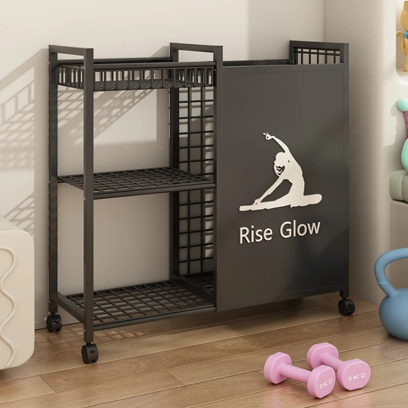 Home Gym Yoga Storage - Carrinho de fitness móvel com rodas
