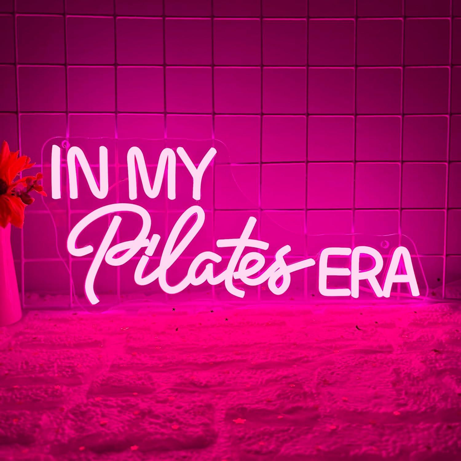 Home Gym Yoga Room - Letreiro Neon 'In My Pilates Era'