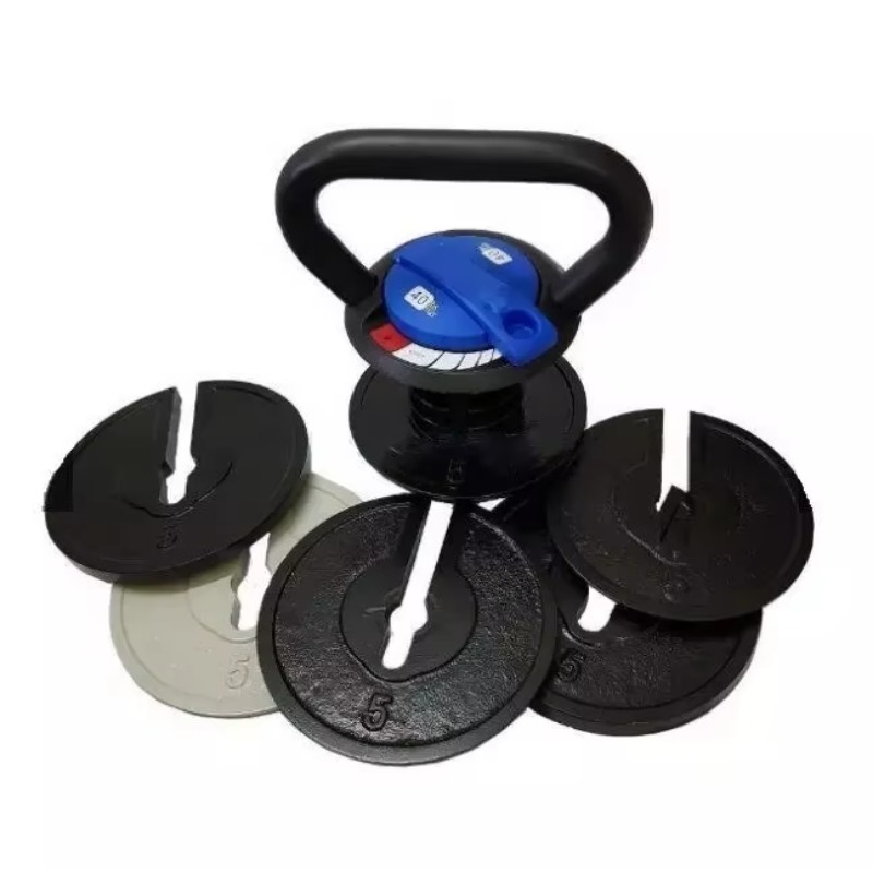 Home Gym Dumbbell Set - DUTRIEUXConjunto de kettlebell redondo cromado ajustável,