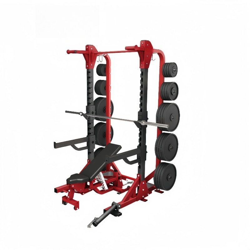 Home Gym Half Rack - Conjunto Completo de Equipamentos de Ginástica