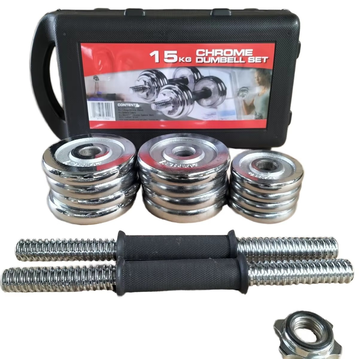 Home Gym Dumbbell Set - Halteres Desmontáveis e Combináveis com Revestimento