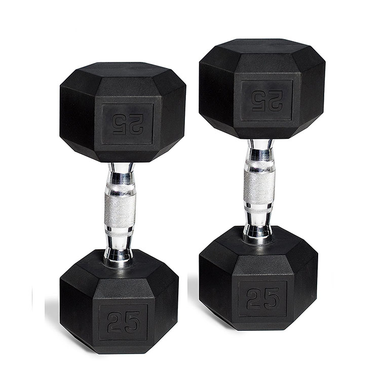 Hex Dumbbell Set - Conjuntos de Halteres de Borracha Hexagonais