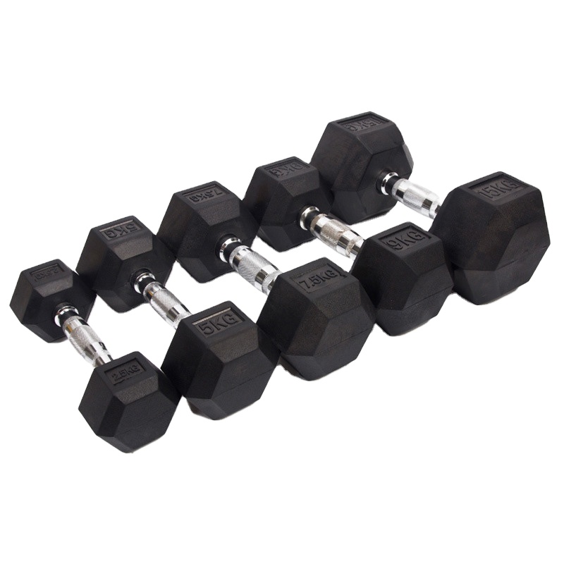 Home Gym Dumbbell Set - Conjunto de Halteres Hexagonais de Alta