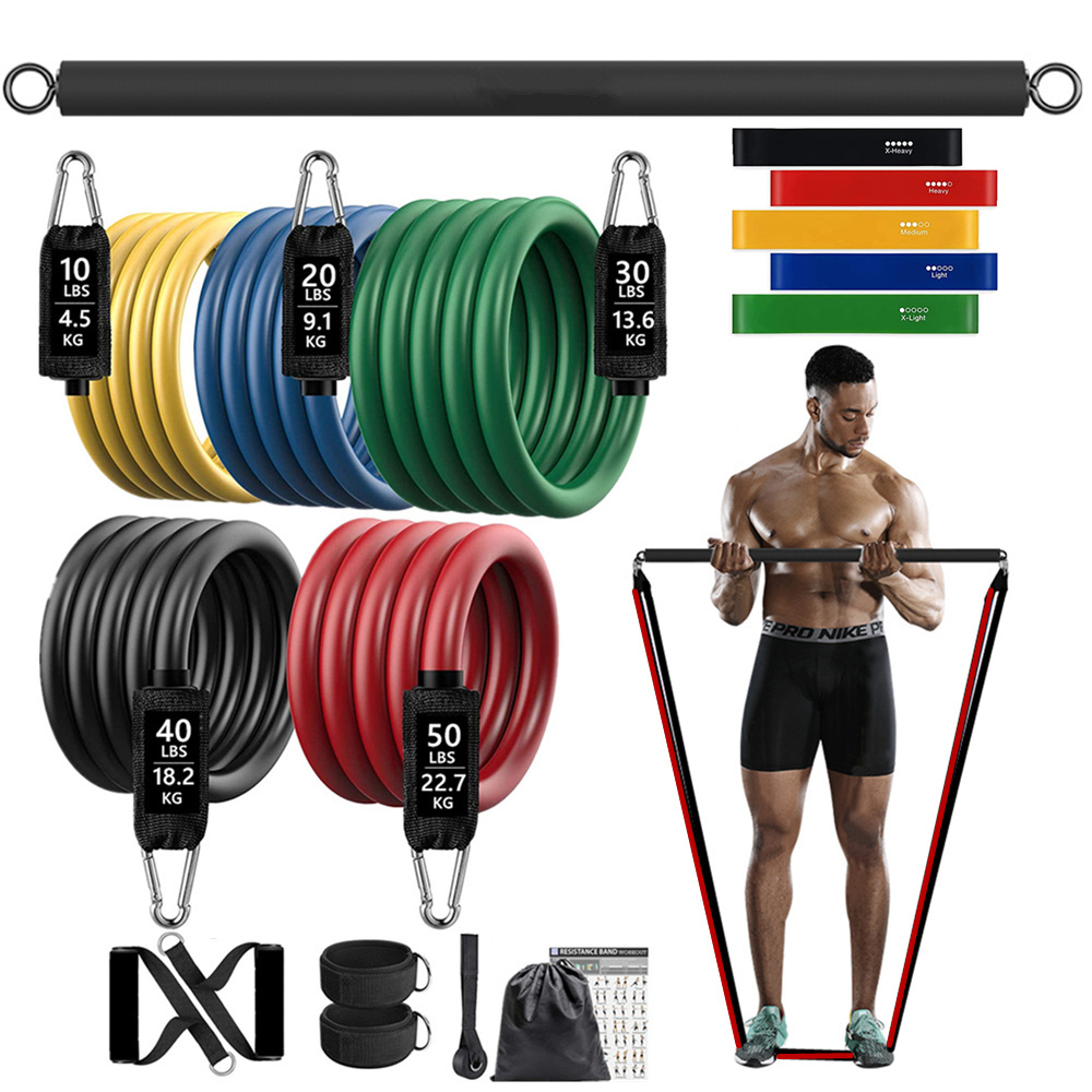 Home Gym Resistance Machine - 150lb fitness booty resistência elástico treino