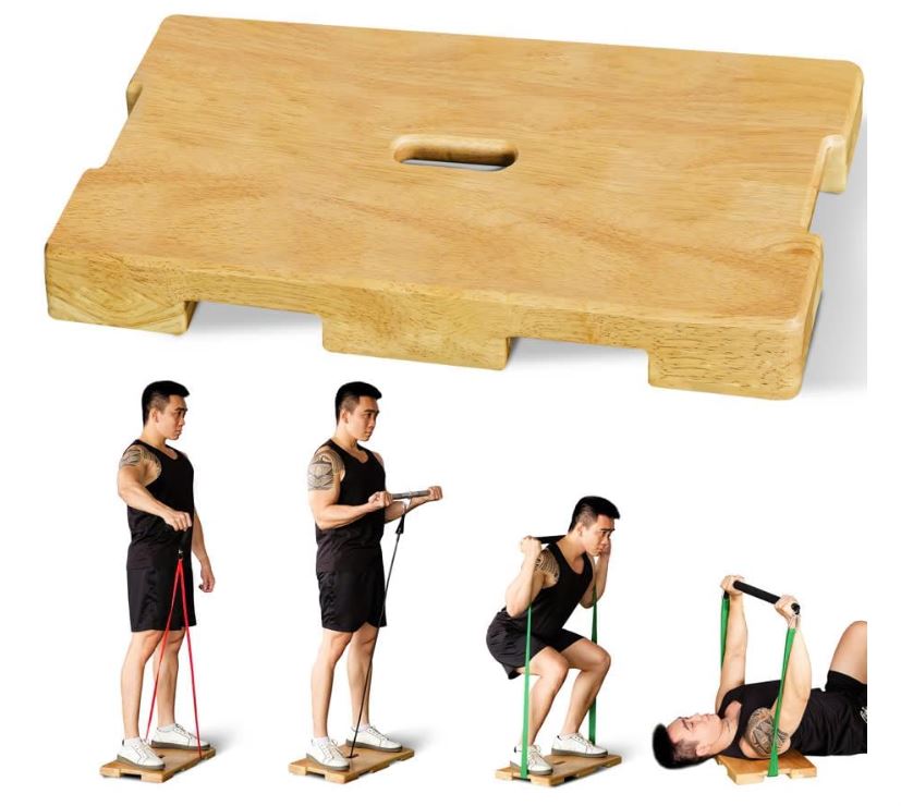 Home Gym Total Fitness - Placa de fitness de madeira corpo