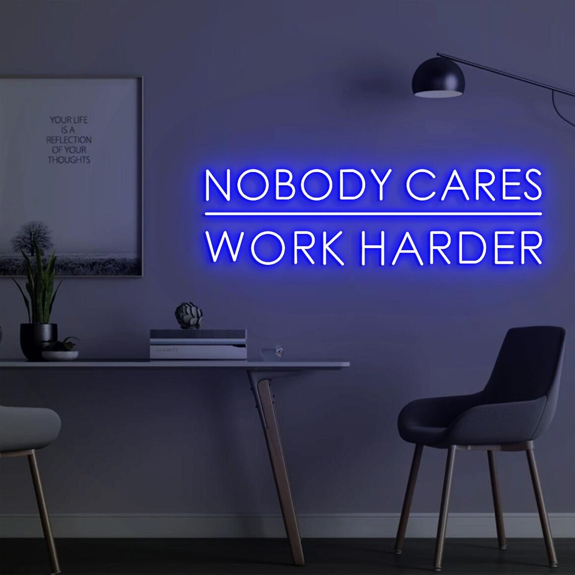 Letreiro Neon 'Nobody Cares Wo - Home Gym Design Ideas avaliação e preço