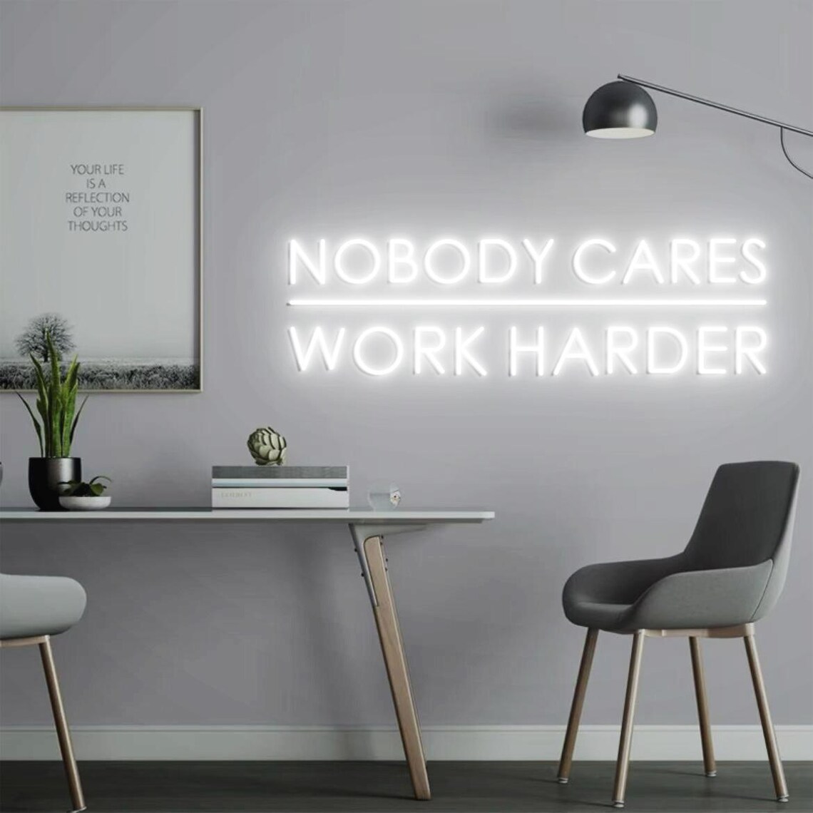 Letreiro Neon 'Nobody Cares Wo - Home Gym Design Ideas avaliação e preço