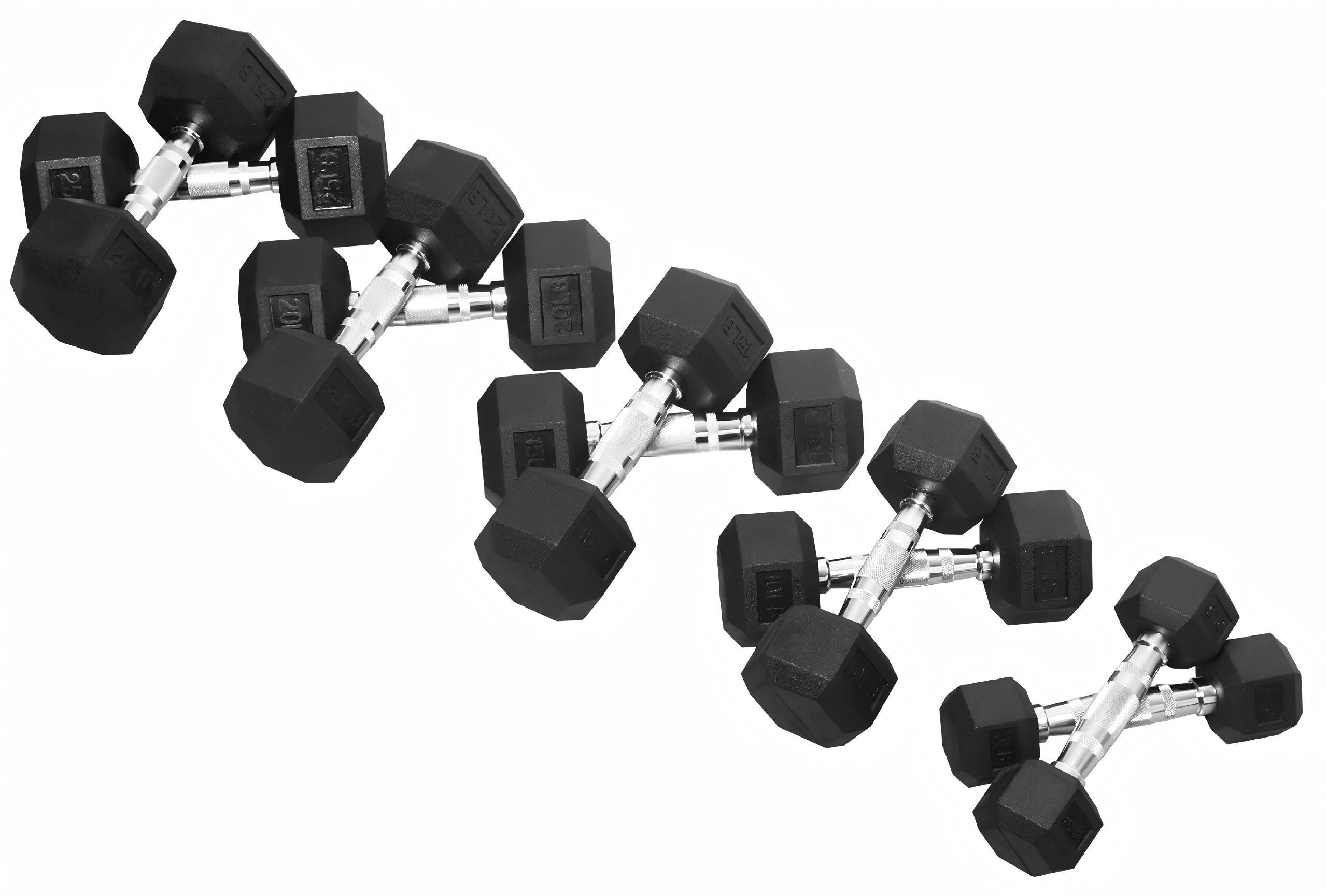 Halteres hexagonais revestidos - Hex Dumbbell Set avaliação e preço