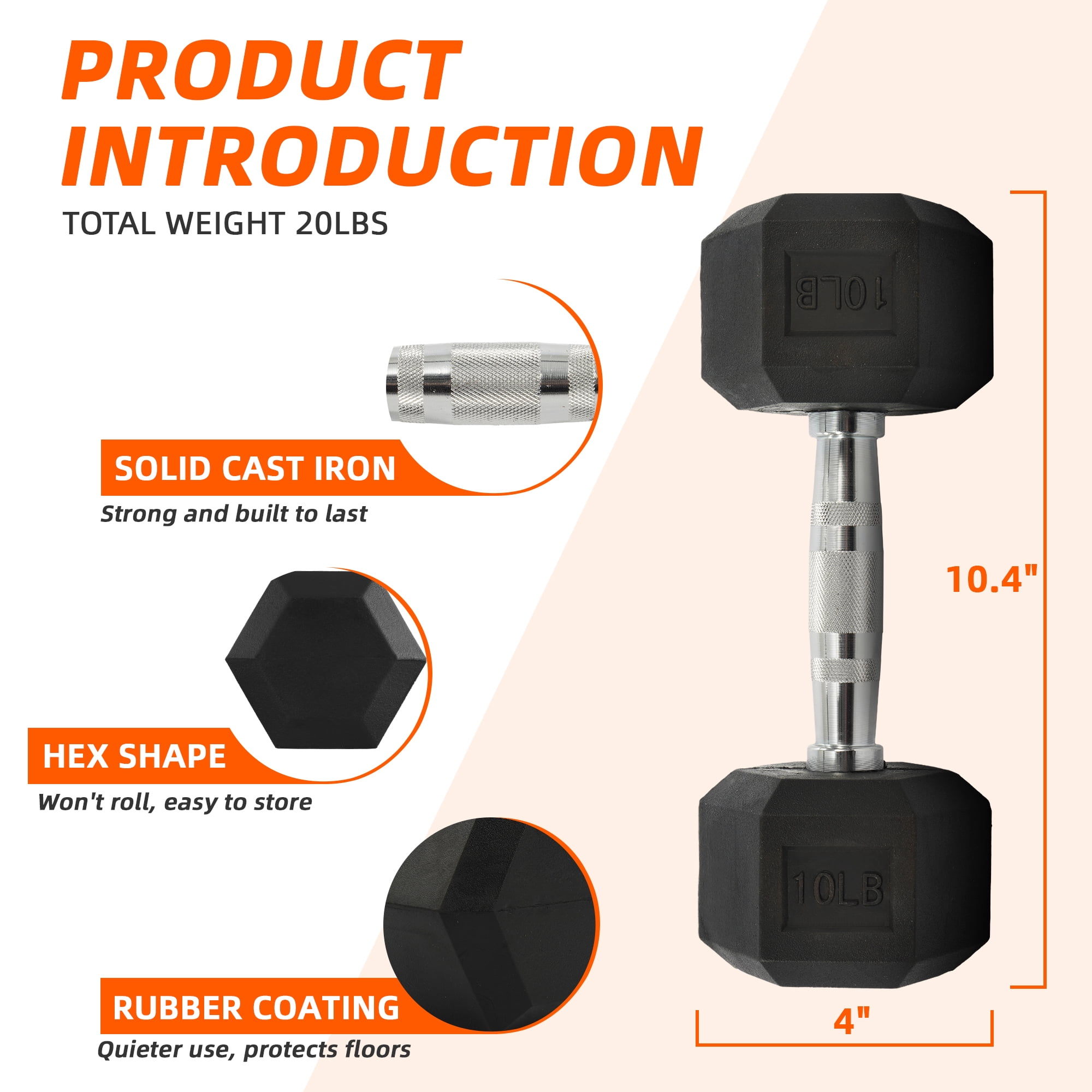 Halteres Hexagonais Revestidos - Hex Dumbbell Set avaliação e preço