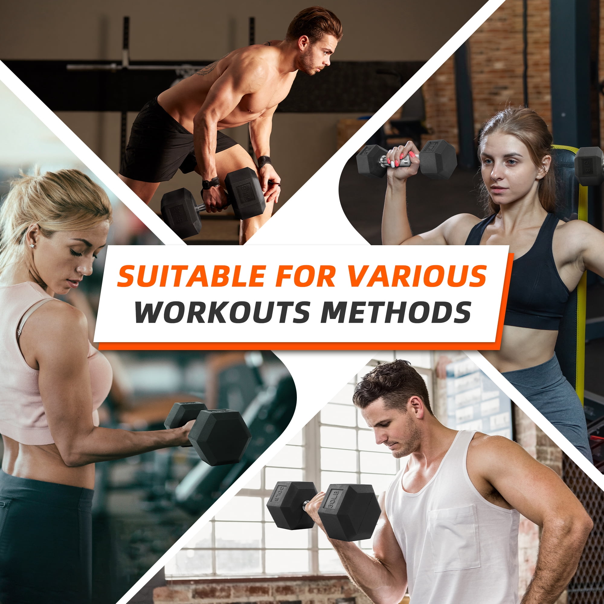 Halteres Hexagonais Revestidos - Hex Dumbbell Set avaliação e preço