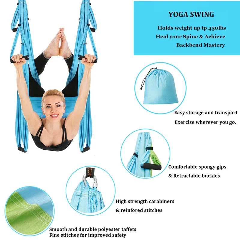 Rede de Yoga Aéreo com 6 Alças - Yoga Trapeze Swing avaliação e preço