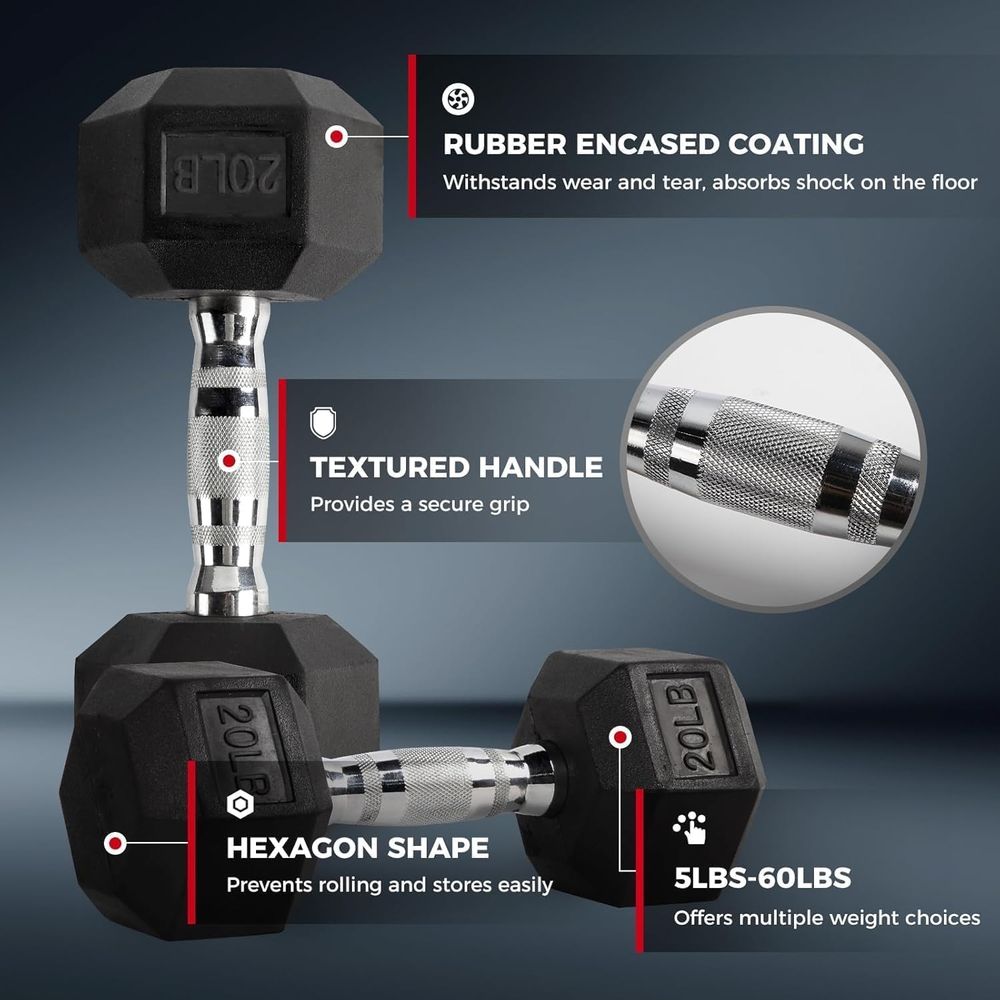 Conjunto de Halteres Hexagonai - Hex Dumbbell Set avaliação e preço