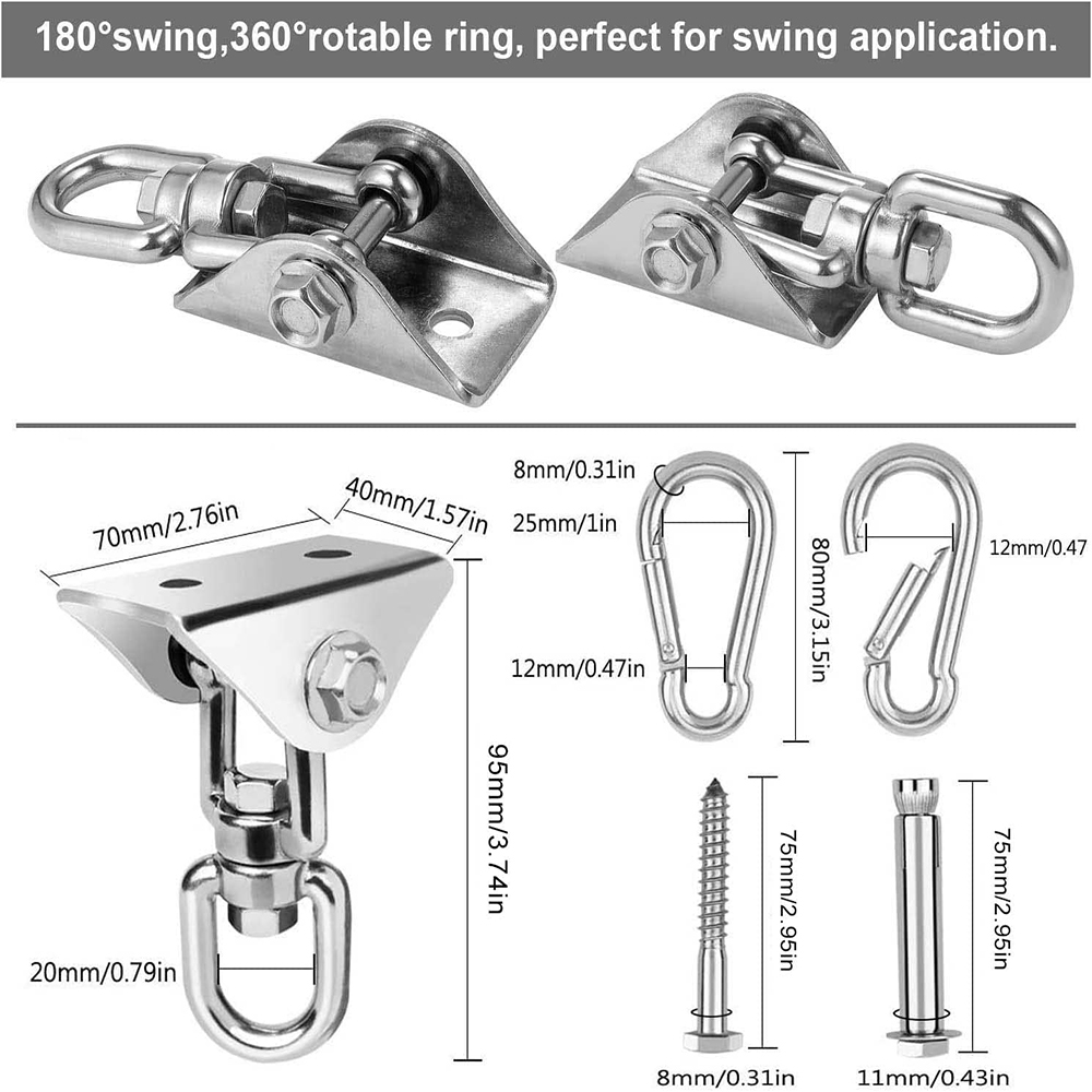 Ganchos resistentes dos cabide - Yoga Trapeze Swing avaliação e preço