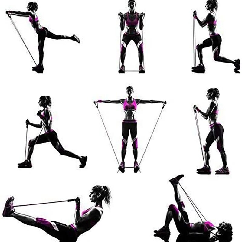 Faixas de resistência com alça - Home Gym Tools avaliação e preço