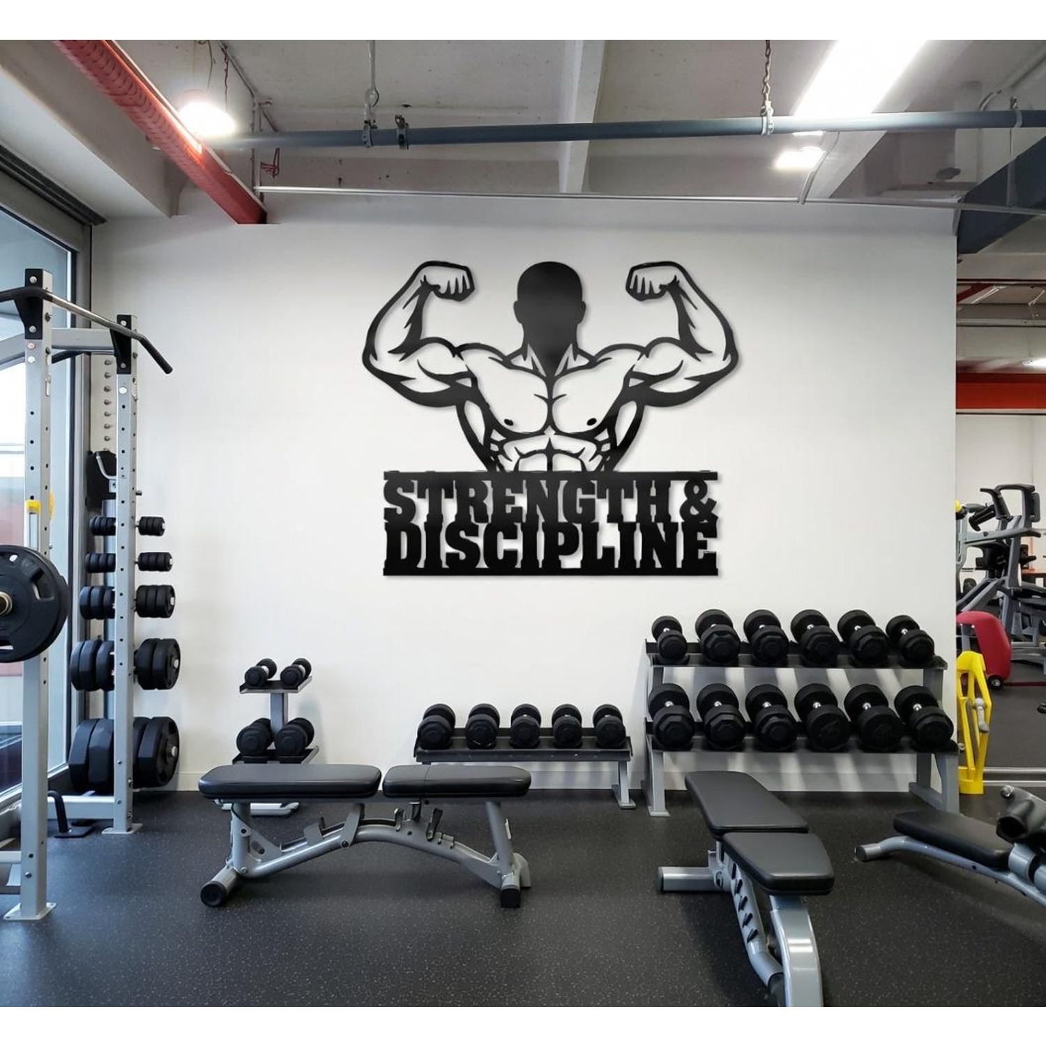 CIFBUY Arte de Parede em Ferro - Home Gym In Garage avaliação e preço