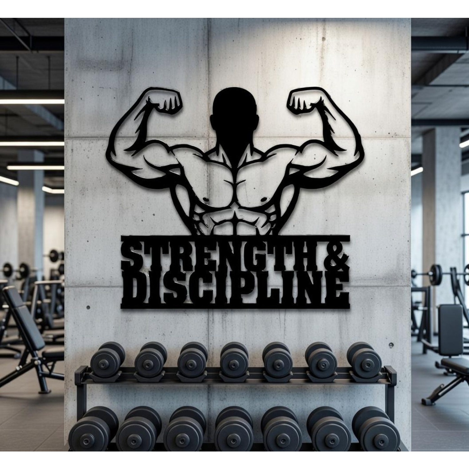 CIFBUY Arte de Parede em Ferro - Home Gym In Garage avaliação e preço