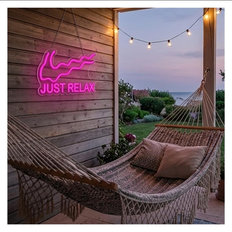 Letreiro Neon Just Relax para  - Home Gym Yoga Room avaliação e preço